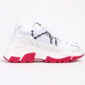 Resim VERSACE JEANS COUTURE Beyaz-Pembe Kadın Deri Sneaker 75VA3SP3ZP310L02 