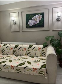 Resim Koltuk Örtüsü Polar Bej - Yeşil 