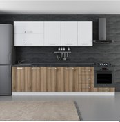 Resim Minar 295 Cm Mutfak Dolabı Beyaz Dore 295-D6 Beyaz 