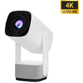 Resim K-2 Pro+ Taşınabilir Sinema Projektörü 4K Şarjlı Bluetooth Akıllı Projeksiyon 