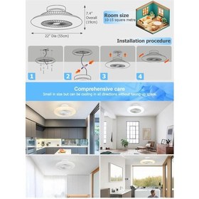 Resim Dlc Nord 60cm Kumandalı Led Tavan Vantilatörü Beyaz 