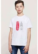 Resim One Punch Man Baskılı Unisex Çocuk Beyaz T-Shirt (534798899) 
