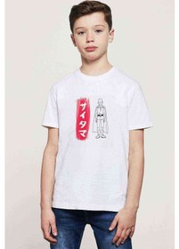 Resim One Punch Man Baskılı Unisex Çocuk Beyaz T-Shirt (534798899) 