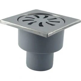 Resim Çetinkaya Üstü Krom Yer Süzgeci 10*10/50 Alttan Çıkışlı 