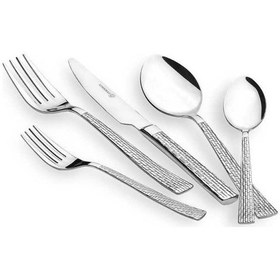 Resim Korkmaz A2420 Stella 84 Parça Kaşık Çatal Bıçak Takımı Gümüş 