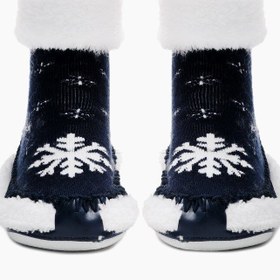 Resim Bross Lacivert Kar Tanesi Desenli Çocuk Slippers 