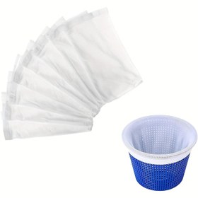 Resim 30 adet/20 adet/10 adet/5 adet Havuz Skimmer Çorapları, Yüzme Havuzu Skimmer Filtresi, Havuz Skimmer Filtre Çorapları Havuz Skimmer Sepeti Çantası Yeniden Kullanılabilir Ultra İnce Gözenekli Havuz Filtre Koruyucu Çoraplar Havuz Filtre Ağı Yüzme Havuzu Filtre Sepetleri Skimmer için 