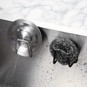 Resim 2/6/8 adet Paslanmaz Çelik Lavabo Matkap Gerektirmeyen Duvara Monte Sünger Tutucu, Kendinden Yapışkanlı Sünger, Çelik Toz ve Bulaşık Bezi Depolama, Mutfak ve Banyo için Su Geçirmez Sünger Tutucu, Mutfak Düzenleyicileri ve Depolama, Mutfak Aksesuarları 