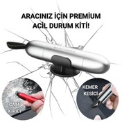 Resim coofbe Araç Emniyet Kemer Kesici Ve Araç Cam Kırıcı Araç Emniyet Çekici Araç Acil Durum Kiti Sharp T 