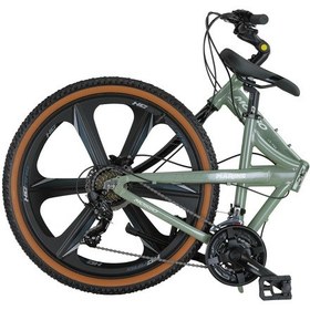 Resim Mosso Marine 26 Jant 17k H.disk 21 Vites Katlanır Bisiklet Army Green Yeşil 