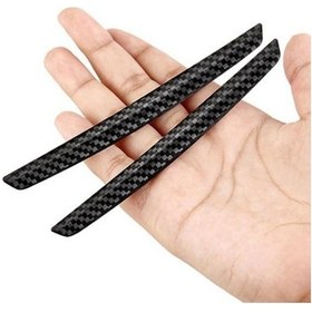 Resim 4 Adet Güçlü Yapışkanlık Anti-çarpışma Şerit İnce Kapı Kenar Trim Koruma Siyah Yedek 