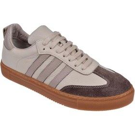 Resim Floor Hakiki Deri Kadın Spor Ayakkabı Sneaker MAK-3020 VİZON 