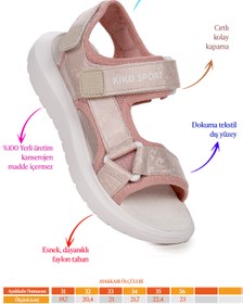 Resim Kiko Kids Minuf Hologram Cırtlı Kız Çocuk Sandalet Ayakkabı 