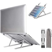 Resim Kupa Laptop, Macbook Tablet Standı Alüminyum Yükseklik Ayarlı Dayanıklı Malzeme Ince Tasarım F1 