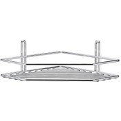 Resim Paslanmaz Tek Katlı Köşe Rafı Krom 