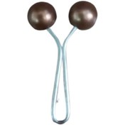 Resim Eşarp Klipsi Top Model Düz Kahverengi 1 Adet 