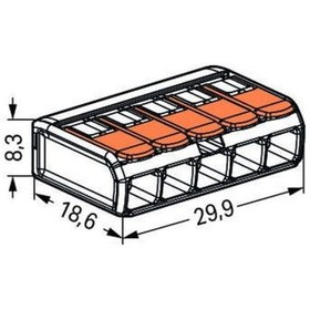 Resim 221-415 Wago 5li Buat Klemens(25 Adet) 