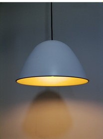 Resim Riolight Retro Beyaz Içi Gold Tekli Metal Sarkıt Çap:28Cm (538289406) 