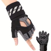 Resim 1 Çift Erkek Halter Takımı İnce Fit Fitness Yarım Parmak Egzersiz Eldiveni 