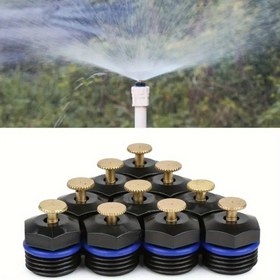 Resim 16 adet Bahçe Sis Nozulları Ayarlanabilir Bahçe Çim Su Püskürtme Sis Nozulu 360-dönen Tarımsal Çim Sulama atomize Seracılık Püskürtme Sulama atomize Mikro Sulama 