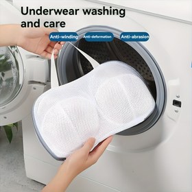 Resim Emzirme ve Hassas Çamaşır Yıkama Torbası - Sütyen, İç Çamaşırı ve Kıyafetler için Makinede Yıkanabilir Fermuarlı File Çanta - Dayanıklı Polyester, Havalandırmalı Delikli Ergonomik Tasarım ile Nazik Temizlik için Çamaşır Torbaları 