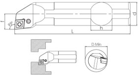 Resim P Sistem - ISO PCLNR/L 95° İç Çap Torna Kalemi 