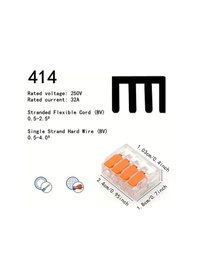 Resim Tongdashop 10 Adet Hızlı Prizli Evrensel Tip 32a 250v Bağlantı Terminali 