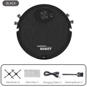 Resim Elektrikli Süpürge Usb Şarj Süpürme Robotu Paspas Makinesi Pet Saç Sert Zemin Type 1 Black Siyah 