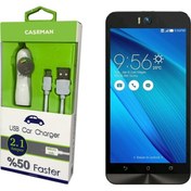 Resim Case Man Asus ZenFone Selfie Araç Şarj Cihazı Adaptör + Data Kablosu Hızlı Şarj Özellikli 