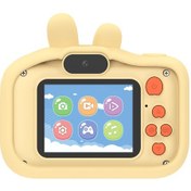 Resim H9s Çocuk Kamerası Hd Çizgi Film Kamerası Silikon Kılıf Dijital Kamera Oyuncakları Fotoğraf Ve Video 32g Hafıza Kartı + Kart Okuyucu İle 