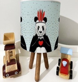 Resim dekomingo MAVİ PANDA KALP DESENLİ BEBEK VE ÇOCUK ODASI 