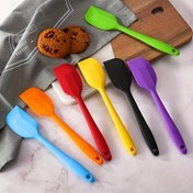 Resim 1 adet Isıya Dayanıklı Silikon Spatula, Pişirme ve Yemek Yapma için Çok Amaçlı Mutfak Aracı, Dayanıklı Kek Krem Kazıyıcı, Noel için Temel Mutfak Aksesuarı, Pişirme için Silikon Spatula 