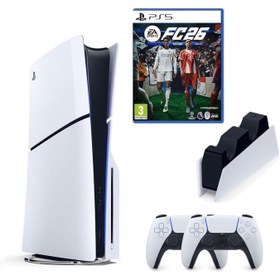 Resim SONY PLAYSTATİON 5 PS5 SLIM CD Lİ + 2.KOL + FC 26 OYUNU + SONY ŞARJ İSTASYONU 