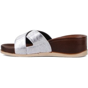 Resim Pierre Cardin 7010 Ortopedik Yüksek Topuk Kadın Terlik 867800000713 41 Gümüş Gümüş 