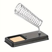 Resim Temizleme Pedli Taşınabilir Lehimleme Aleti Standı - Dayanıklı Metal Taban, Hassas Lehimleme için Kompakt Tasarım, Küçük Tamiratlar & Fabrika Atölyeleri için İdeal, Lehimleme İstasyonu, Lehimleme Aleti Tutucu, Lehimleme Aleti Pedi 