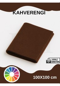 Resim Kahve Rengi Metrelik Ince Keçe Kumaş Keçe 1 Mm Aktivite Keçesi Renkli Keçe 1 Metre 100 Cm X 100 Cm 