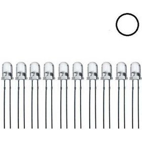 Resim 5mm Şeffaf Beyaz Led Paketi - 10 Adet 