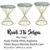 Resim Zigon Brc Rivoli Model Beyaz Mermer Kırılmaz Cam Transmisyon Meta (423123803) 