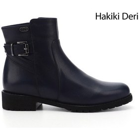 Resim Gönderi(R) Gönderi R Kadın Lacivert Antik Fermuarlı Kauçuk Taban Hakiki Deri Bot Dkzb61346460 Lacivert 