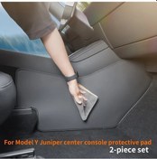 Resim Honeybeeshop Model Y Juniper Merkez Konsol Tekme Pedi 2 Parça Çizik Ve Kire Karşı Koruyucu Set 