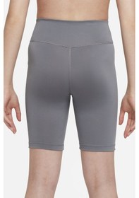 Resim Nike One Kids Bike High Rise Leggings Shorts Yüksek Belli Kız Çocuk Biker Tayt Şort Gri 