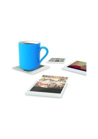 Resim Just Mustard Instant Bardak Altlığı Şeffaf 