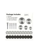 Resim Willowhaven 30 Parça Döner Alet Kesici Disk Seti, Hss Metal Plastik Cam Kesme Taşlama 