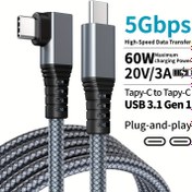 Resim 5m Uzun VR Gözlükleri Özel L-Şekilli Şarj Veri Kablosu PD60W Hızlı Şarj USB3.1 Yüksek Hızlı Veri Aktarımı Meta Quest 2/3/Pico 4/SteamVR Kulaklık 16ft Uzatılmış Versiyon ile Uyumlu 