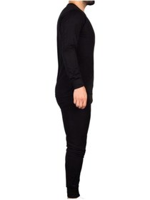Resim Momslab Unisex Siyah Alt Üst Takım Termal Içlik Bere Hediyeli Haki 