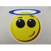 Resim Aksesuar Emoji Sticker Melek 8cmx8cm (2 Adet Fiyatı) Emoji Logosu Emoji Arması Emoji Etiketi Emoji Çıkartma 