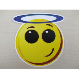 Resim Aksesuar Emoji Sticker Melek 8cmx8cm (2 Adet Fiyatı) Emoji Logosu Emoji Arması Emoji Etiketi Emoji Çıkartma 