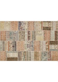 Resim Büyüleyici Desenlerle Bezeli Patchwork Halı 230x160 Cm 6371 