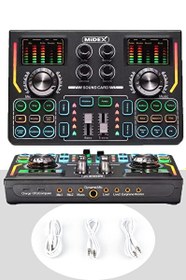 Resim Lastvoice BM800 Titanium Set Efektli Ses Kartı Mikrofon Kulaklık Stand Kayıt Canlı Yayın (Pc ve Telefon) 