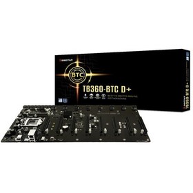 Resim Biostar TB360-BTC D+ Intel B360 SODIMM DDR4 LGA1151 8'li Ekran Girişli Mining Anakart 